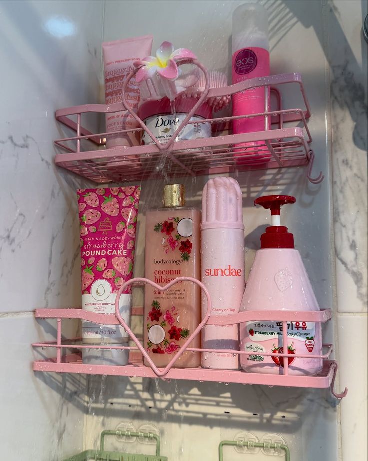 Pink Metal Heart Shelf