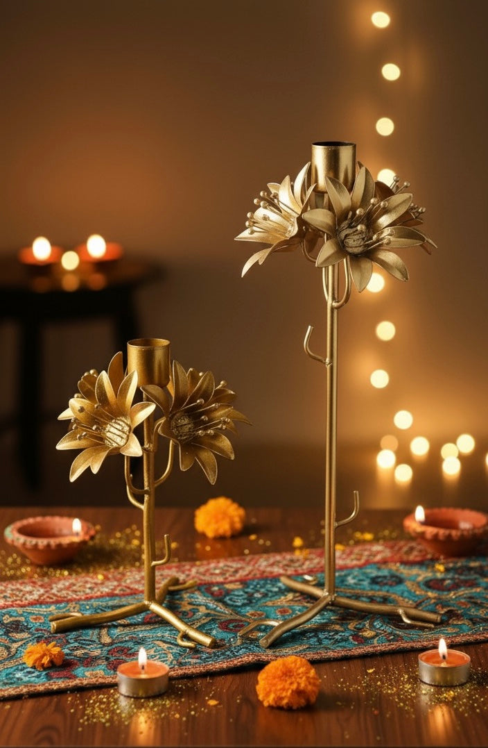 Bloom Candle Holder Diwali Set