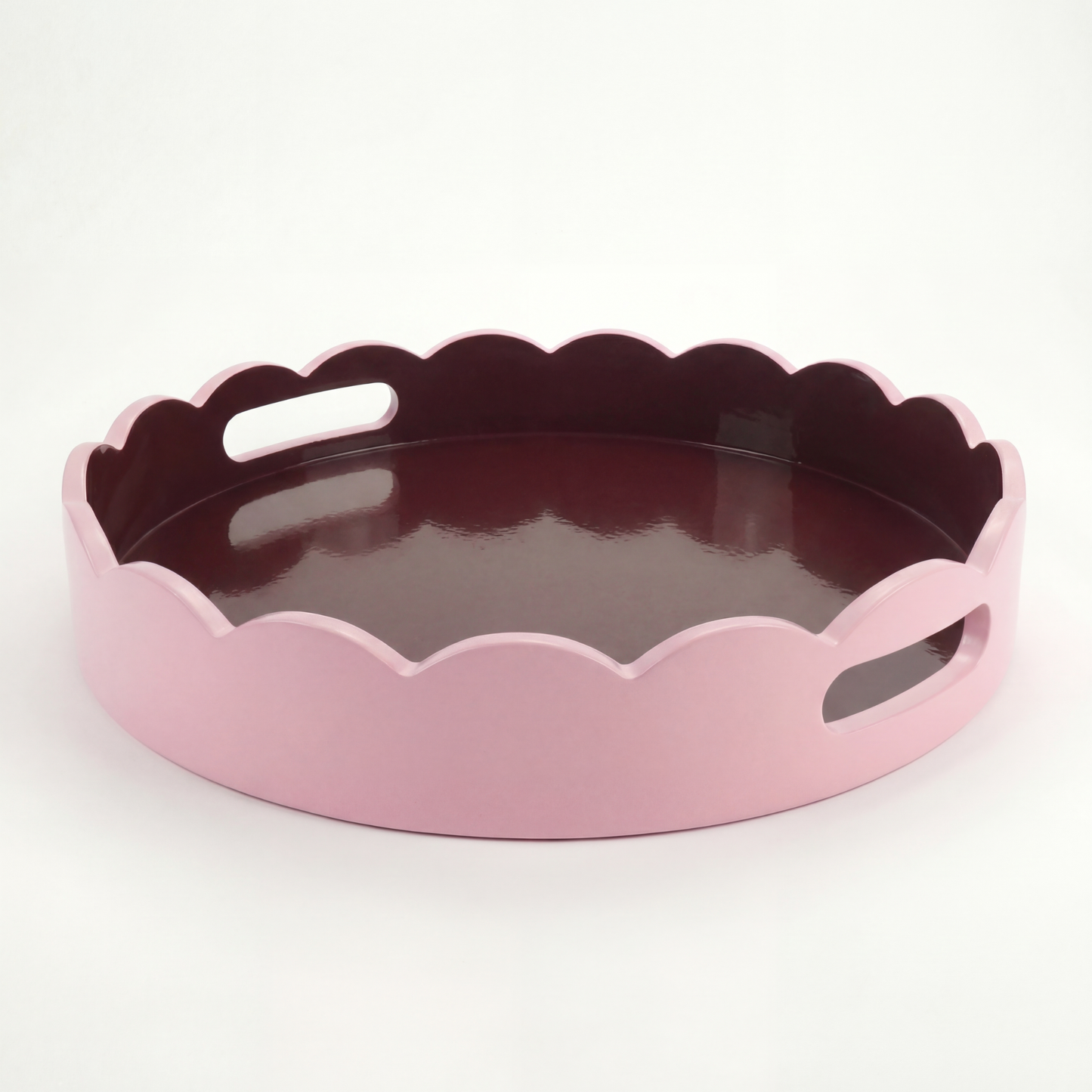 Scalloped Duo Tone Tray - Round