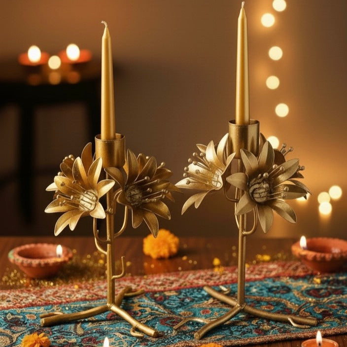 Bloom Candle Holder Diwali Set