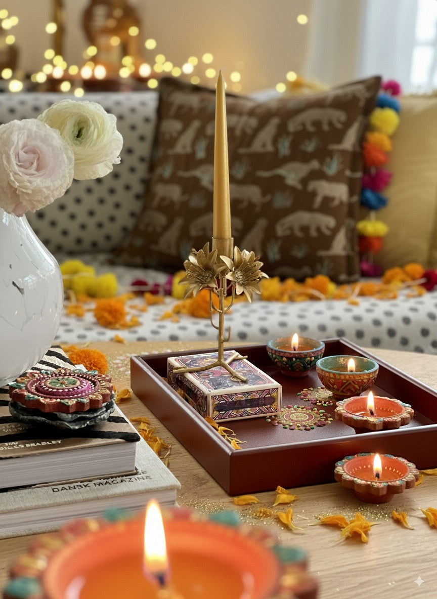 Bloom Candle Holder Diwali Set