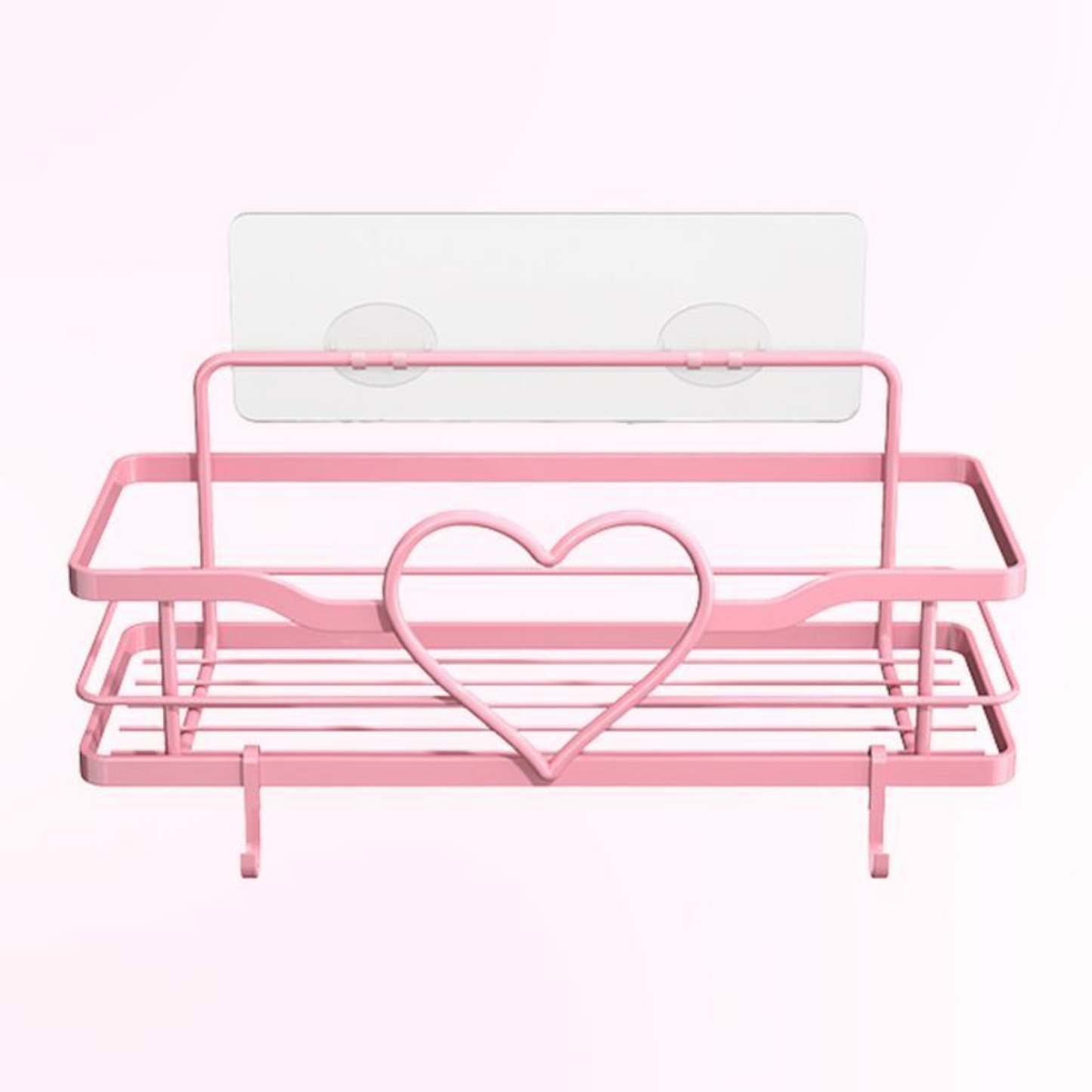 Pink Metal Heart Shelf