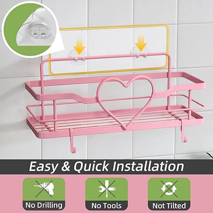Pink Metal Heart Shelf
