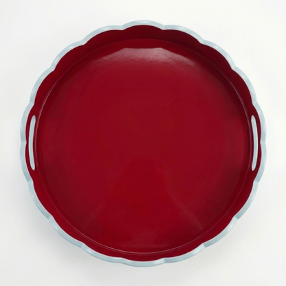 Scalloped Duo Tone Tray - Round