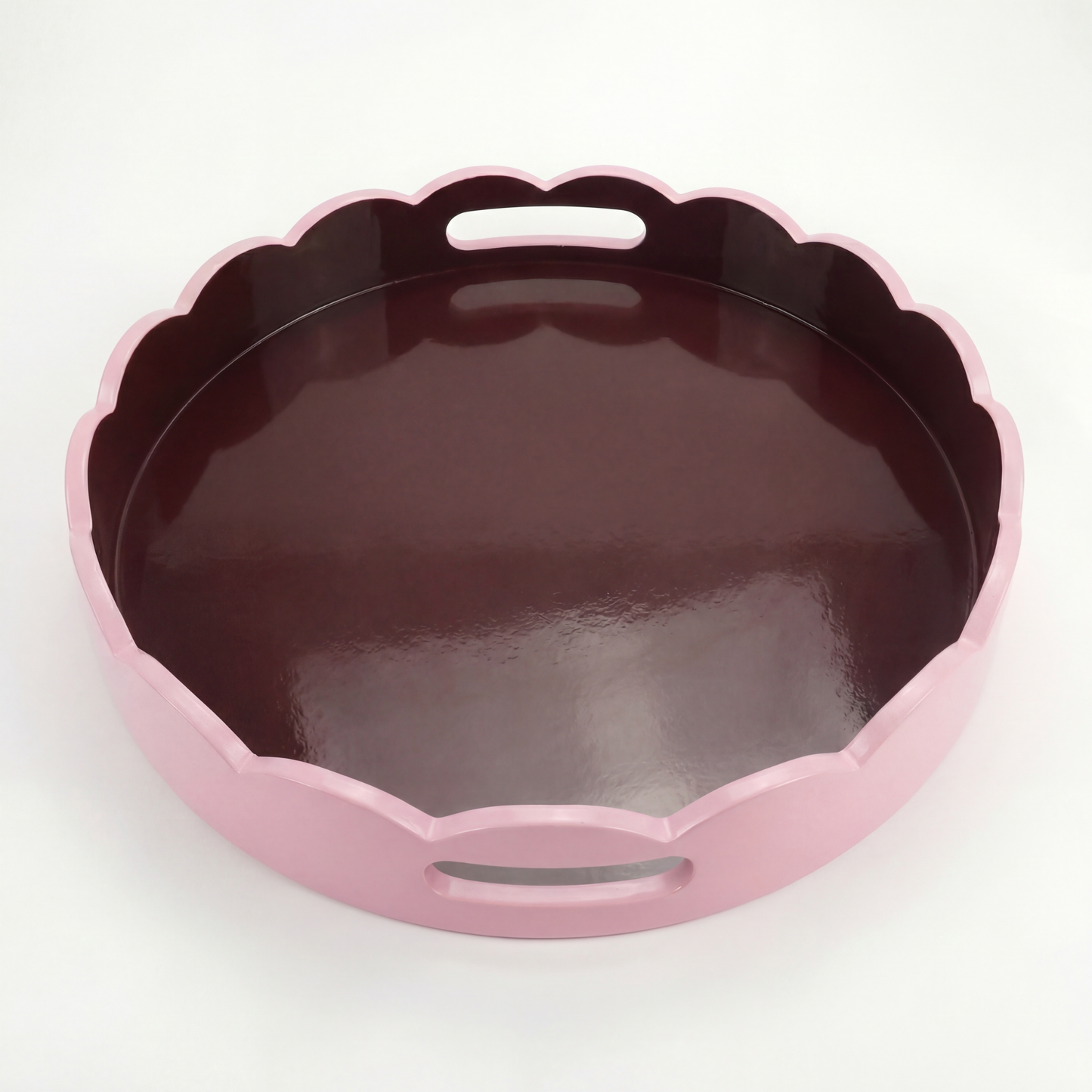 Scalloped Duo Tone Tray - Round