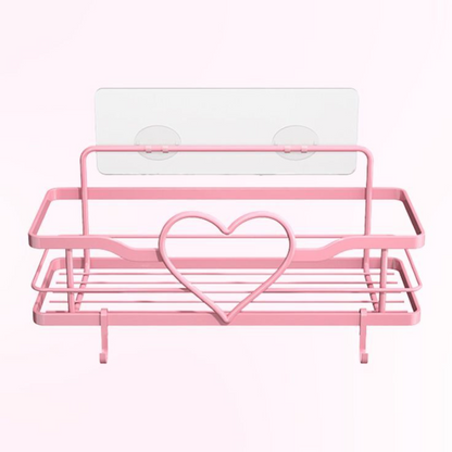 Pink Metal Heart Shelf